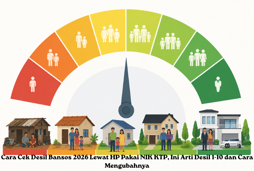 Cara Cek Desil Bansos 2026 Lewat HP Pakai NIK KTP, Ini Arti Desil 1-10 dan Cara Mengubahnya