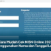 Cara Mudah Cek NISN Online 2026 Menggunakan Nama dan Tanggal Lahir