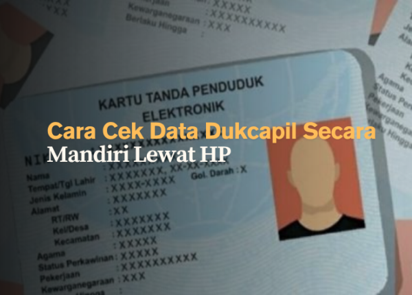 Cara Cek Data Dukcapil Online Secara Mandiri Lewat HP