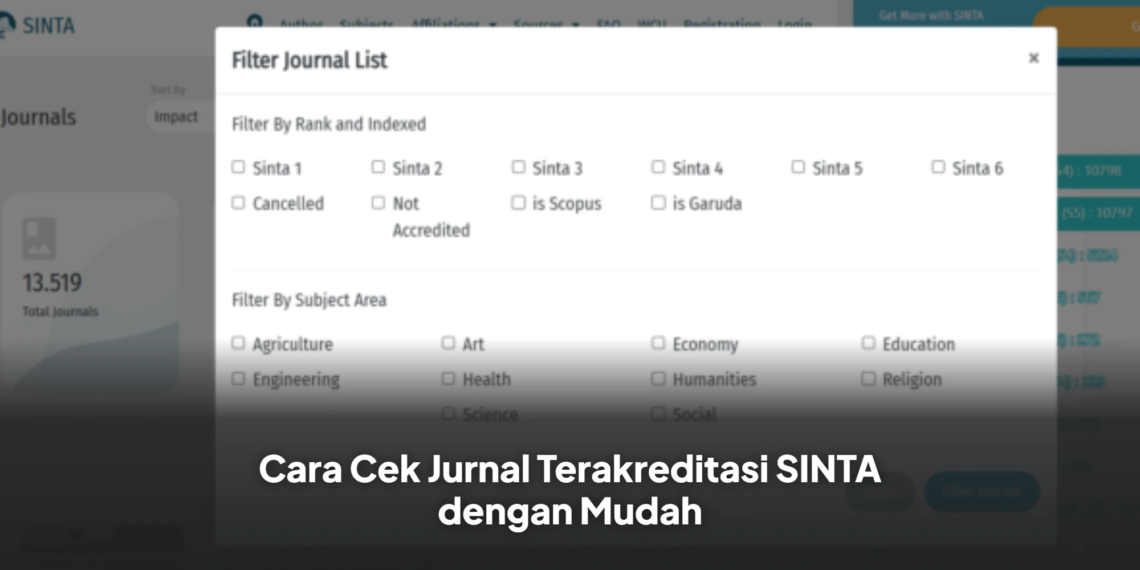 Cara Cek Jurnal Terakreditasi SINTA dengan Mudah