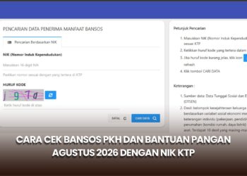 Cara Cek Bansos PKH dan Bantuan Pangan Agustus 2026 dengan NIK KTP