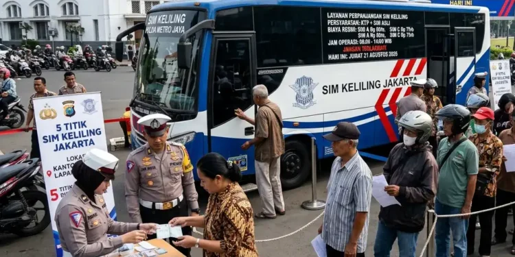 3 Lokasi SIM Keliling Jakarta Sabtu 22 Agustus 2026